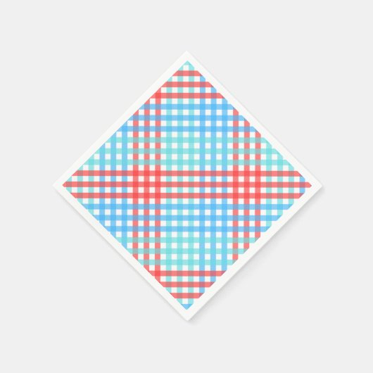 Pop der Rakete, klein, Kariert Serviette (Ecke)