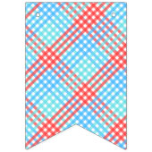 Pop der Rakete, klein, Kariert Wimpelkette (Zweite Fahne)