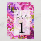 Pop der rosa und Lila blühenden Tischnummer (Vorne/Hinten)