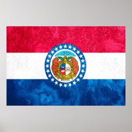 Pop der Staatsflagge in Missouri Art Poster