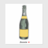 Pop der Vergangenheit: Retro-Champagner-Sticker Aufkleber (Blatt)