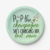 Pop der Verlobung Champagne Teller (Vorderseite)