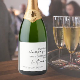 Pop Der Weintraum Bachelorette/Hen Do Schaumweinetikett