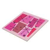 Pop des Atomzeitalters Art Hot Pink Fliese (Seite)