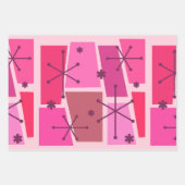 Pop des Atomzeitalters Art Hot Pink Geschenkpapier Set (Vorderseite)