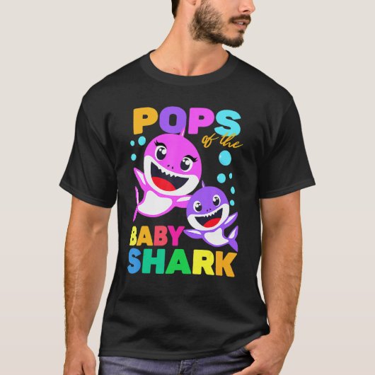 Pop des Baby Birthday Shark Pops Shark Christm T-Shirt (Vorderseite)