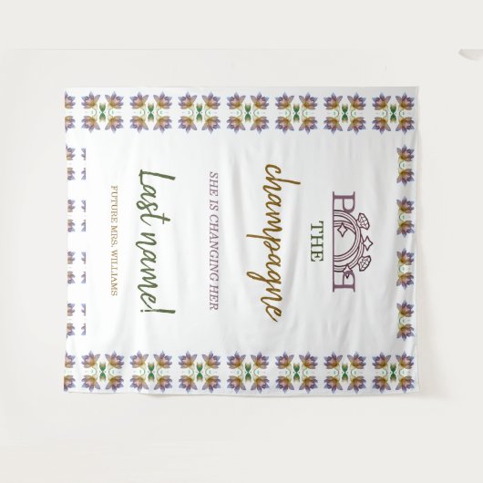 Pop des Brautparty "Champagner", das den Namen Cha Wandteppich (Vorderseite (Horizontal))