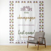 Pop des Brautparty "Champagner", das den Namen Cha Wandteppich (Beispiel)