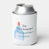 Pop des Champagner-blauen Brautparty Name Datum hi Dosenkühler (Kanne Vorderseite)