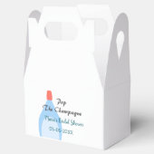 Pop des Champagner-blauen Brautparty Name Datum hi Geschenkschachtel (Geöffnet)