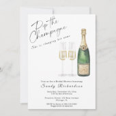 Pop des Champagner-Brautparty Einladung (Vorderseite)