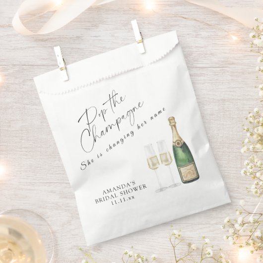 Pop des Champagner-Brautparty Geschenktütchen (Ausgeschnitten)