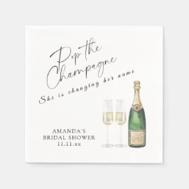 Pop des Champagner-Brautparty Serviette
