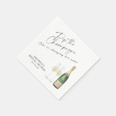 Pop des Champagner-Brautparty Serviette (Ecke)