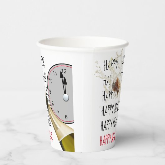 Pop des Cork um Mitternachtsabend Pappbecher (Rechts)