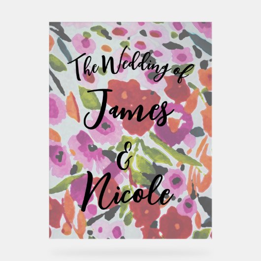 Pop des fett farbigen Inkyfarbenschildes Acrylschild (Vorderseite)