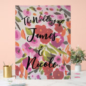 Pop des fett farbigen Inkyfarbenschildes Acrylschild (Hochzeit)