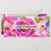 Pop des Geschenkgutscheins "Rosa Lila Gold" (Vorne/Hinten)