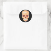Pop des menschlichen Schädels Runder Aufkleber (Tasche)