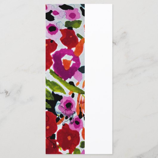 Pop des Menüs für die farbigen Blume der Wasserfar Menükarte (Rückseite)