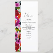 Pop des Menüs für die farbigen Blume der Wasserfar Menükarte (Vorderseite)