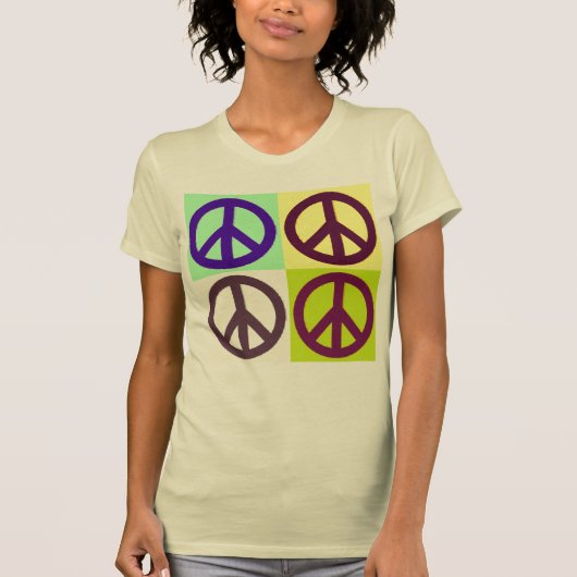 Pop des Peace Sign Symbol Art T-Shirt (Vorderseite)