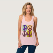 Pop des Peace Sign Symbol Art Tank Top (Vorderseite Vollansicht)