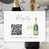 Pop des QR-Code-Brautparty für Champagner Begleitkarte