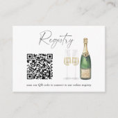 Pop des QR-Code-Brautparty für Champagner Begleitkarte (Vorderseite)