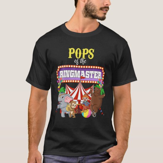Pop des Ringmaster-Kids-Circus-Party T-Shirt (Vorderseite)