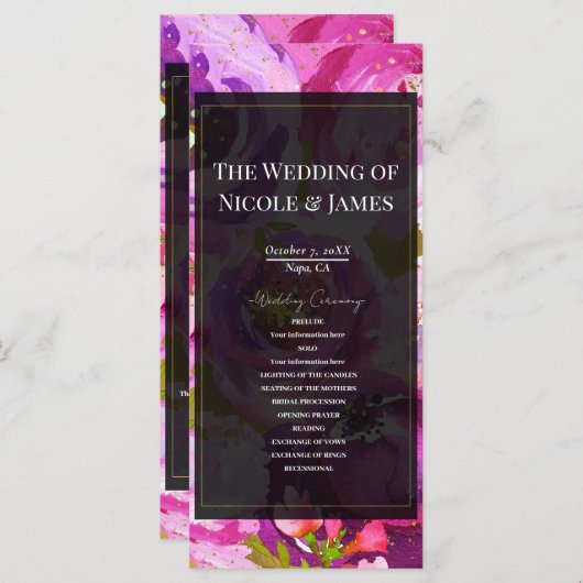 Pop des rosa Lila, lebendigen Blumenzimmers Programm (Vorne/Hinten)