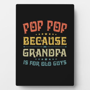 Pop des Vaters Pop, weil Opa für alte Typ ist Fotoplatte