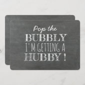 Pop des Vorschlags für eine Bubbly Funny Bridesmai Einladung (Vorne/Hinten)