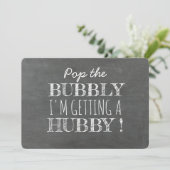 Pop des Vorschlags für eine Bubbly Funny Bridesmai Einladung (Stehend Vorderseite)