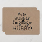 Pop des Vorschlags für eine Bubbly Funny Bridesmai Einladung (Vorne/Hinten)