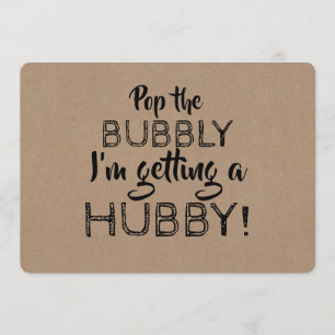 Pop des Vorschlags für eine Bubbly Funny Bridesmai Einladung