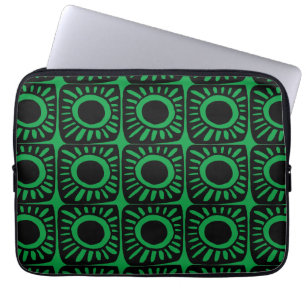 Pop-Design in grün Laptopschutzhülle
