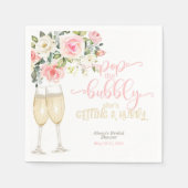 Pop, die Bubbly, die sie zum Hubby bekommt Serviette (Vorderseite)