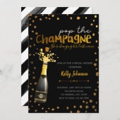 Pop die Champagner-Party Einladung (Vorne/Hinten)