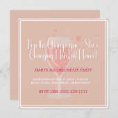 Pop Die Einladung des Champagner-Junggeselinnen-Ab (Vorne/Hinten)