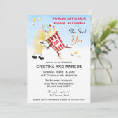 Pop Die Frage Popcorn Paare Dusche Einladung (Stehend Vorderseite)