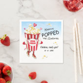 Pop Die Frage Popcorn-Verlobung Serviette (Beispiel)