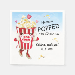 Pop Die Frage Popcorn-Verlobung Serviette