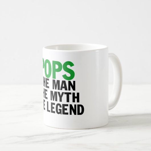 POP DIE LEGENDE KAFFEETASSE (VorderseiteRechts)
