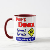 Pop Diner Retro Individuell gestaltbare Kaffee-Tas Tasse (Links)