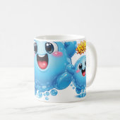Pop Drop Blau Kaffeetasse (VorderseiteRechts)