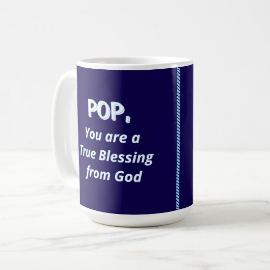 Pop, du bist ein echter Segen Gottes Kaffeetasse (Vorderseite Links)