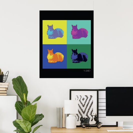 Pop Eichhörnchenplakat Poster (Heimbüro)