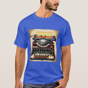 Pop eines Vintagen Schreibmaschinenherstellers Blu T-Shirt