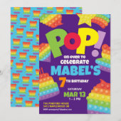 Pop! | Einladung zum Geburtstag (Vorne/Hinten)